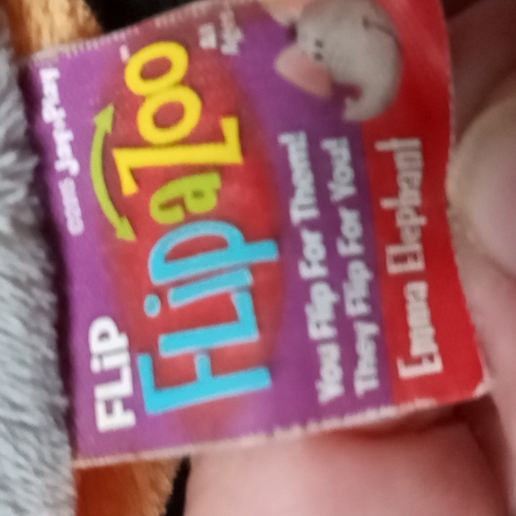 2 In 1 Flip A Zoo Emma Elephant and Theodore Tiger Large Plush Used, As Is - Picture 4 of 4